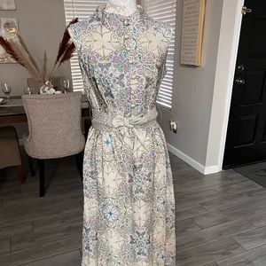 Vintage mock neck dress Sz 12